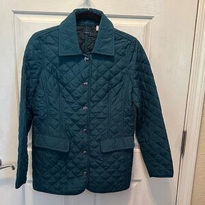 Chico's Quilted Utility Jacket - Deep Teal Green